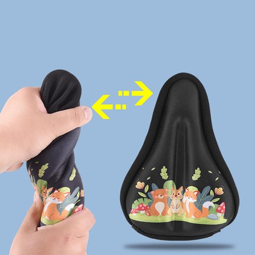 TPAUFY Kids Bike Seat Cushion for Boys & Girls Anti-Slip Bike Seat for Toddler, Breathable & Extra Soft Memory Foam Child Saddle Padded