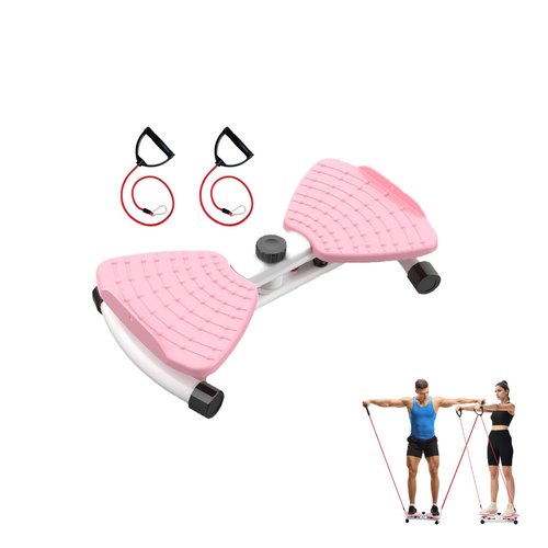 Waist Twister Board,Waist Twister,Ab Twister Board, Non-Slip Twist Board for Toning Core Muscles,Noiseless Home Gym Exercise Equipment for Women Men (Pink)