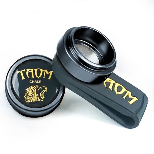 TAOM Pool Chalk Holder with Fixed Belt Clip, Portable Magnetic Clip Pocket Chalker, Mini Chalk Holder Pool Billiards, Pool Cue Chalk Case Container Box for Billiard