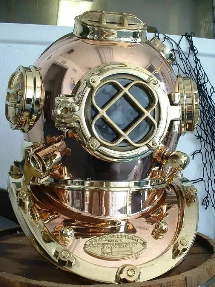 18" Diving Helmet US Navy Mark V Deep Sea Divers Antique Scuba SEA Divers Helmet Gift