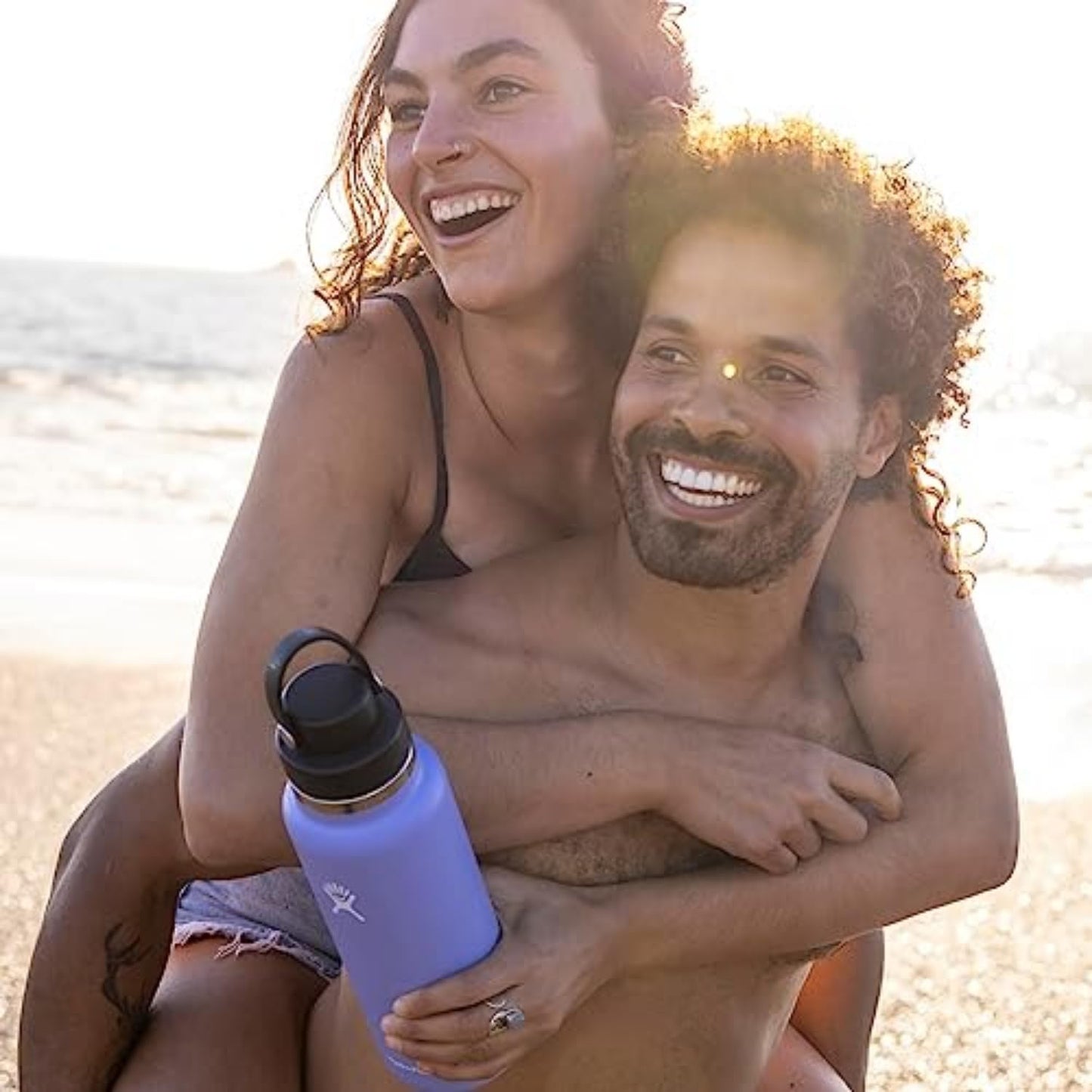 Hydro Flask Water Bottle - Insulated Stainless Steel - Wide Mouth Chug Lid, Non Spill, Leakproof in 40 Oz Cascade Blue