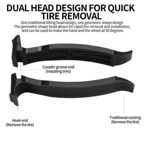 Professional Bike Tire Levers - High-Strength PC Material, Non-Slip Ergonomic Design, Rim Protector for Road/Mountain Bikes(Black)