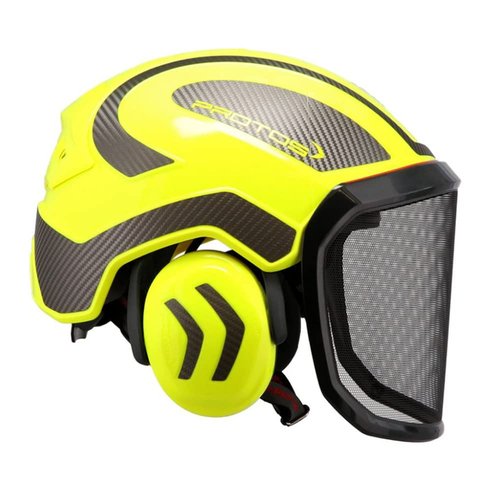 Protos GmbH Integral Arborist Helmet - Hi-Viz Yellow & Carbon