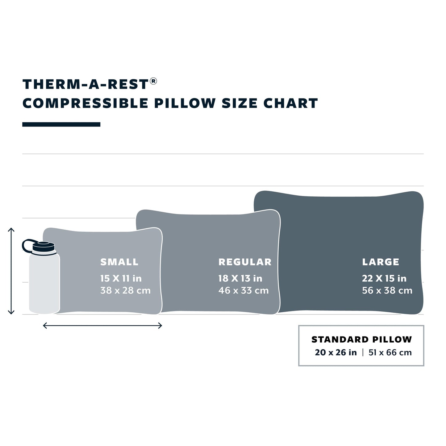 Therm-a-Rest Compressible Cinch Camping and Backpacking Pillow, Regular - 14 x 18 Inch, Desert