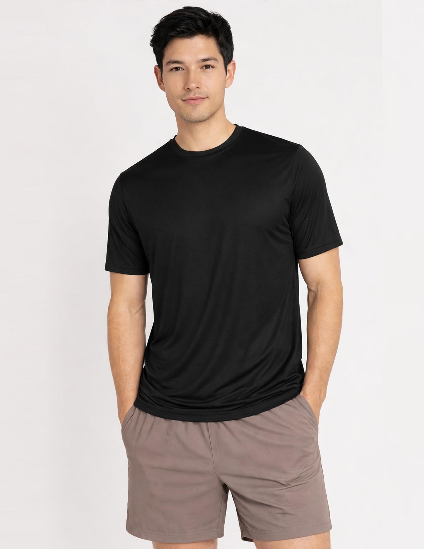 5 Pack Men’s Active Quick Dry Crew Neck T Shirts | Athletic Running Gym Workout Short Sleeve Tee Tops Bulk (Edition 7, Small)