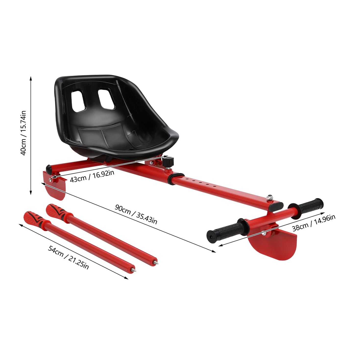 Ice Skating Equipment,Snow Racer Sled, Ski Sled Slider Board with 360°Pedals, Adjustable Ice Skating Trainer for Kids & Beginners, Height Adjustment Winter Outdoor Activity Snow Sled - 176 lbs