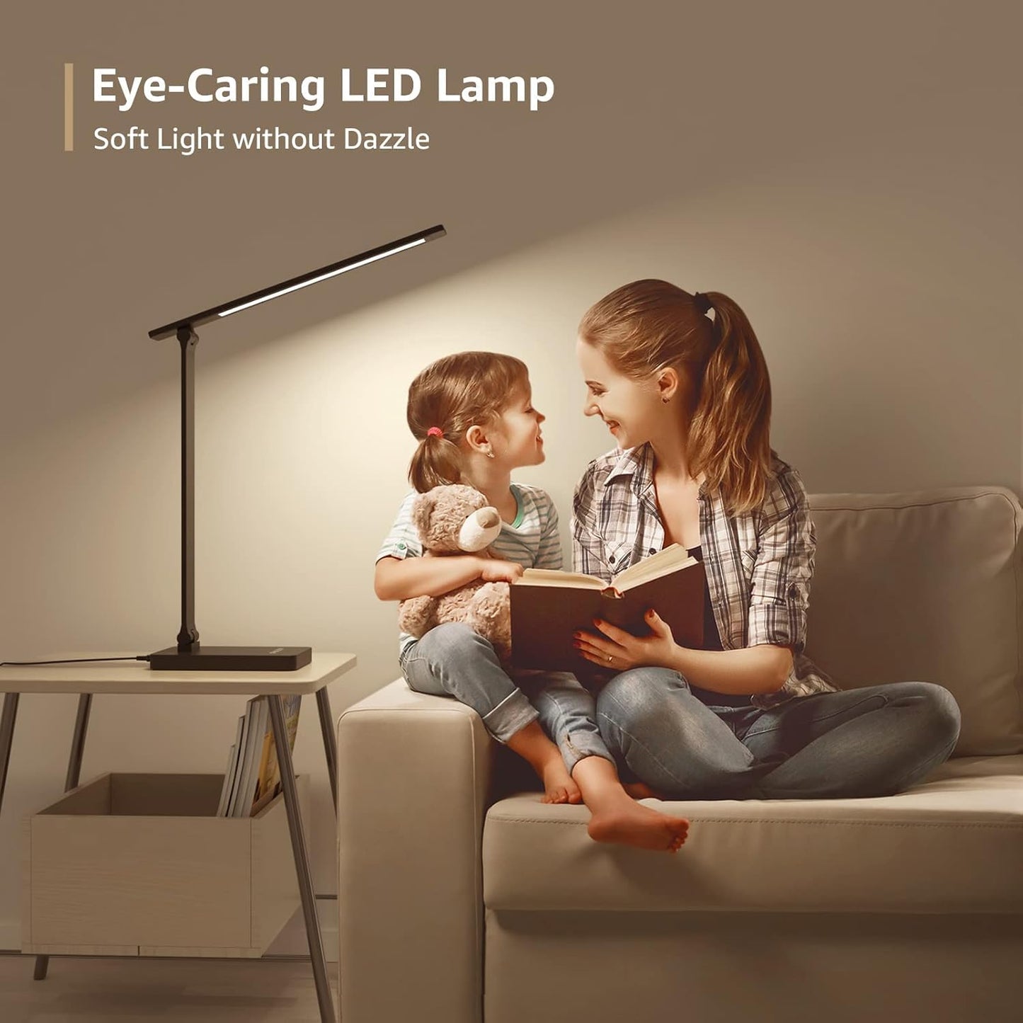 Lepro LED Desk Lamp for Home Office, 9.5W 750LM Touch Desk Light, Black