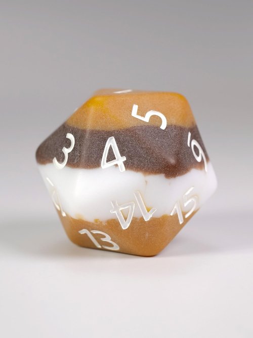 S'Mores Matte Spindown D20 by Kraken Dice