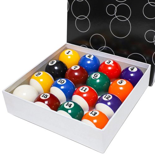 YDDS Billiard Balls Set 2-1/4" Regulation Size Pool Table Balls for Replacement (16 Resin Balls)
