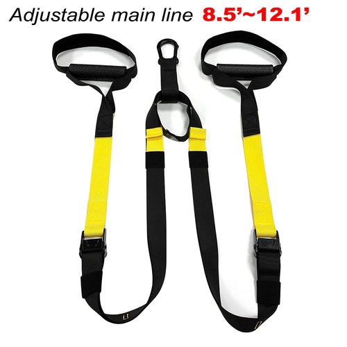 QTM fitness Strap, Home Resistance Training Kit, Workout Straps, Exercise Straps, Yoga Band, Suspension Training Straps for Home Gym, Bodyweight Resistance, Yoga Stretching Strap, Indoor & Outdoor