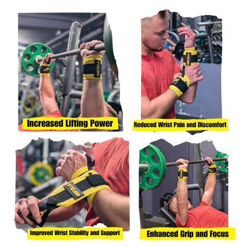 GRIPZILLA Wrist Wraps for Weightlifting Men/Women- 21'' Premium Lift Heavier Wrist Straps for Weightlifting, Gym, Carpal Tunnel Wrist Brace Weight Lifting Wrist Wraps with Thumb Loop for Powerlifting, Deadlift