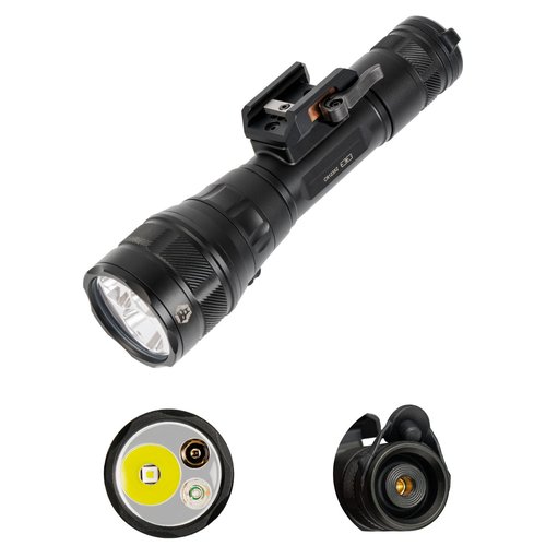 RovyVon GL8 Pro Flashlight with Adjustable Rail Adapter Tri-Mode Lighting Combo, 1800 Lumens White Light, 365nm UV and IR Illumiantor, Compatible with Remote Control