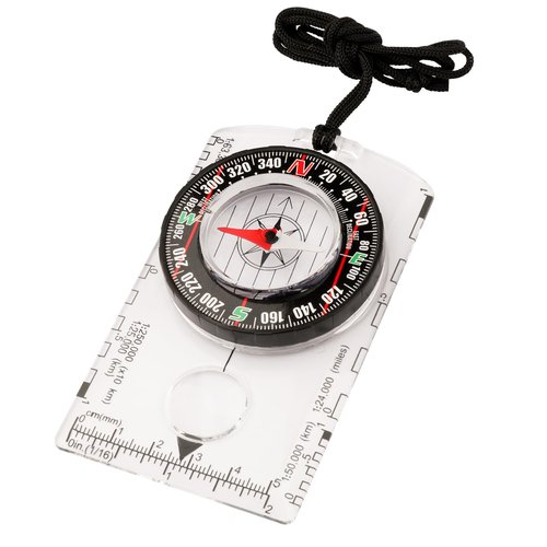 Orienteering Compass, Wilderness Survival Compass for Kids- Magnetic Gear Set Navigation Map- Backpacking Camping Hunting Survival (Clear)