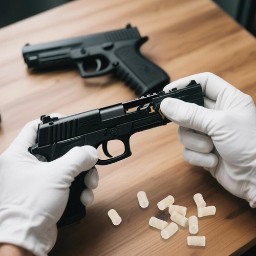 Cleaning Cotton Wool Felt Airgun Cleaning Pellets for Maintenance .22 Caliber Pellets 120 Counts with Storage Box, Air Rifle Cleaning Pellets, Cleaning Wool Pellets