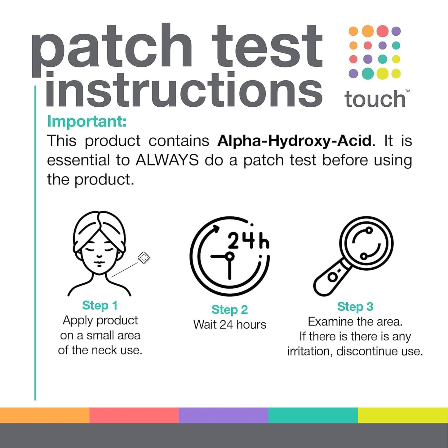 TOUCH Glycolic Acid Lotion for Keratosis Pilaris - KP Exfoliating Body Lotion Moisturizer - for AHA BHA Rough & Bumpy Skin- Gets Rid of Redness - 8 Fl Oz