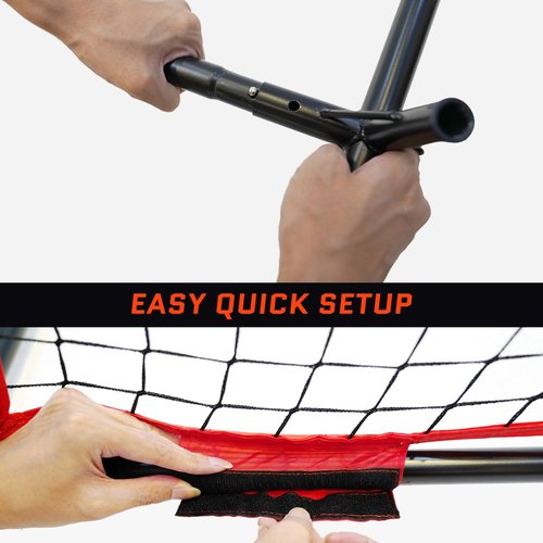 KuiBonu 20x10 Foot Lacrosse Backstop Net, 200 Sq Feet of Protection Barrier Net with Sturdy Steel Frame and Heavy-Duty Netting, for Lacrosse Baseball Soccer Basketball and More