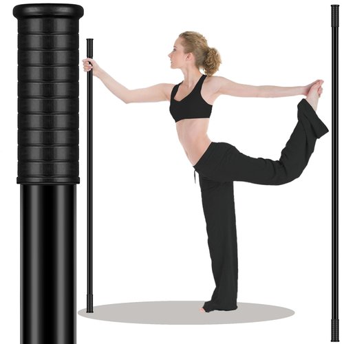 Yoga Stick Bamboo 5ft Long with Soft Ends-Stretching Stick-Workout Stick Exercise Bar-Pilates Stick-Balance Fitness Stick-Yoga Dowel Rod Shoulder Movement- Physiotherapy Stick-Posture Corrector Stick