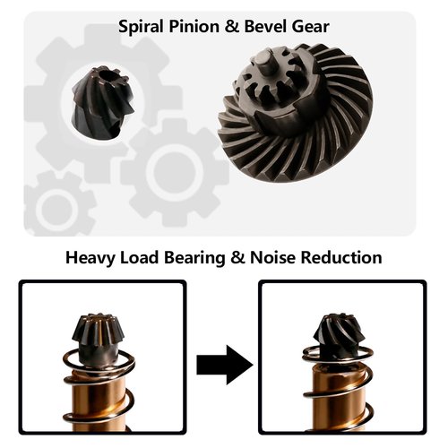 T238 Airsoft Spiral Gear Set - AEG V2 V3 Gearbox Upgrade Kit (18:1) for M4/AK/MP5/G36/P90-40Cr CNC Machined