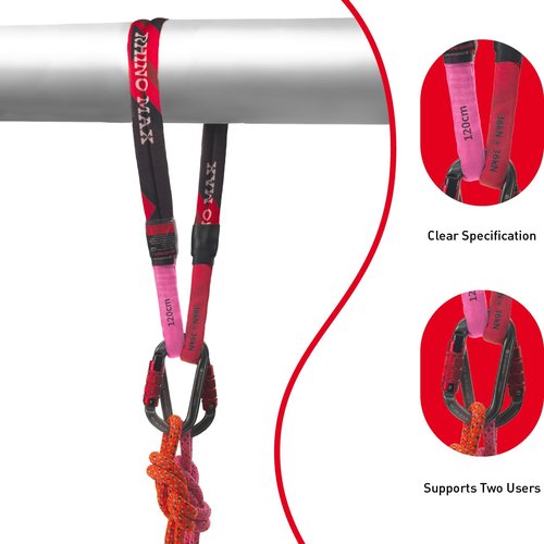 X MONSTER Rhino Max II High Strength Double Cores Anchor Sling 36kN+36kN Lightweight Wear-resistant Strop 4ft