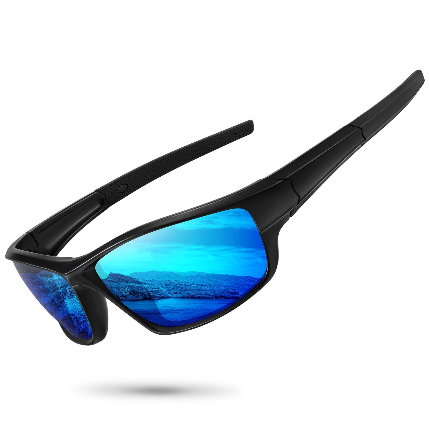 Ofwin Polarized Sports Sunglasses for Men Women Driving Cycling Fishing Wrap Around Sun Glasses UV400 Protection