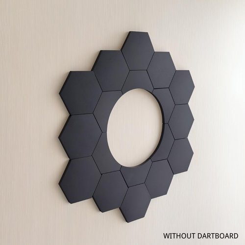 Juglok 18PCS Dart Board Wall Protectors,Extended Length Dartboard Wall Protector,Dartboard Surround Suitable for 18in Dart Board (Black)