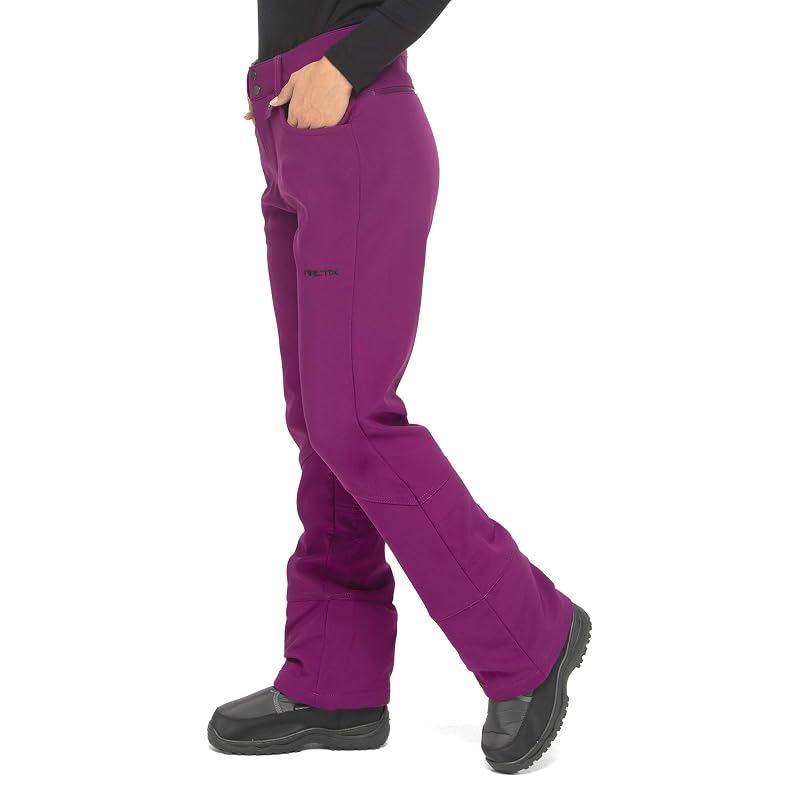 Arctix Women's Sarah Fleece-Lined Softshell Pants Plum, Large/31" Inseam