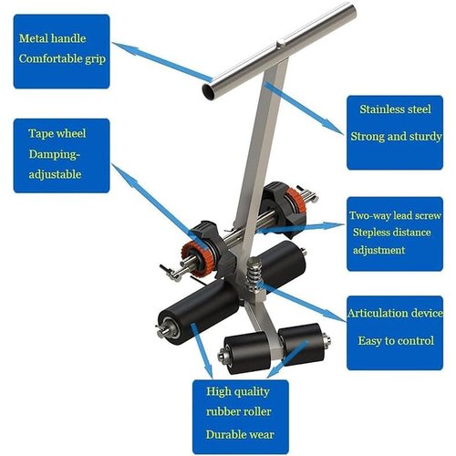YOGAYE Floor Tape Applicator, Court Line Tape Machine, Paint Tape Applicator Can Be Used for Floor Markings Such As Tiles Concrete Asphalt etc(A)