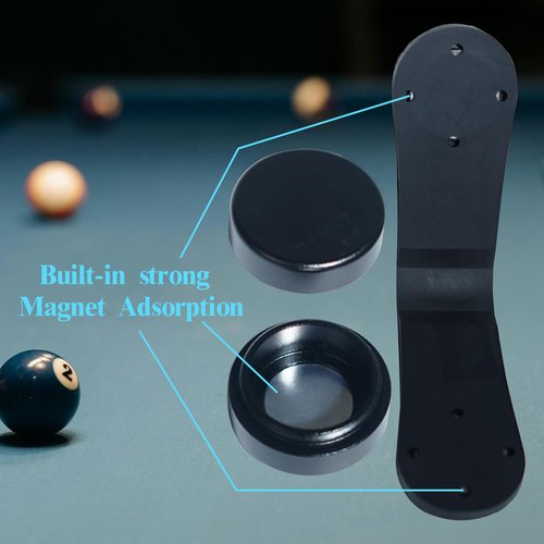 TAOM Pool Chalk Holder with Fixed Belt Clip, Portable Magnetic Clip Pocket Chalker, Mini Chalk Holder Pool Billiards, Pool Cue Chalk Case Container Box for Billiard