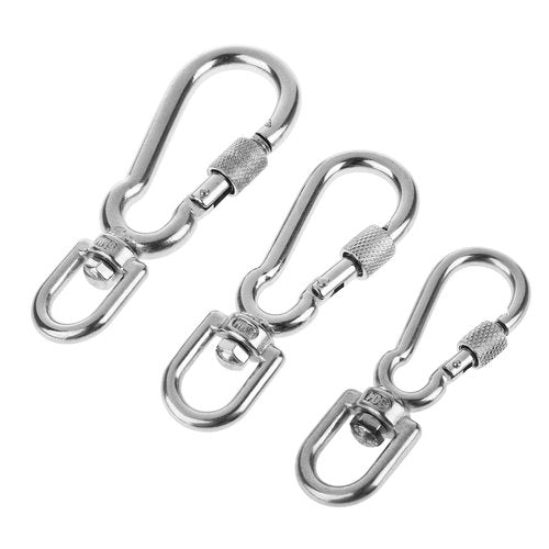 Stainless Steel Swivel Snap Hooks, Locking Dog Leash Buckle, Quick Release Buckle Carabiner Clips, for Dog Walking Camping