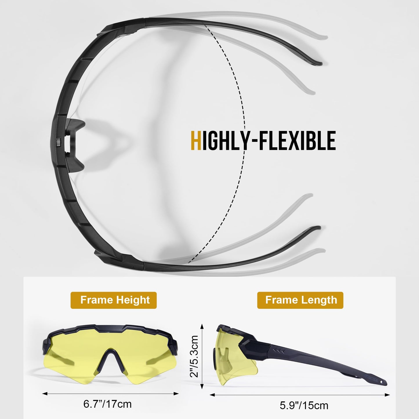 1TG Tactical Safety Shooting Glasses - Anti-Fog Tactical Goggles with 3 Lens & Hard Case, Impact-Resistant Protective Eyewear