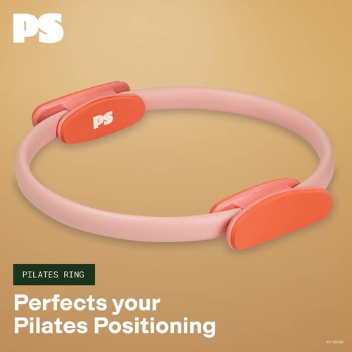 POPSUGAR Pilates Ring (15" Rose Pink/Berry, 1 lb), Dual-Grip Magic Circle Fitness Ring for Added Resistance, Tone, Sculpt & Strengthen Muscles, Pilates Ring Circle for Stretching & Home Gym Exercise