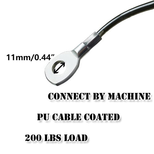 J Bryant Fitness Gym Replacement Cable Fitness Pulley Cable Thick 0.2inch/5mm Heavy Duty Steel Wire Rope for Home Gym Cable Pulley Attachments Machine Accessories (Type-B, 132")