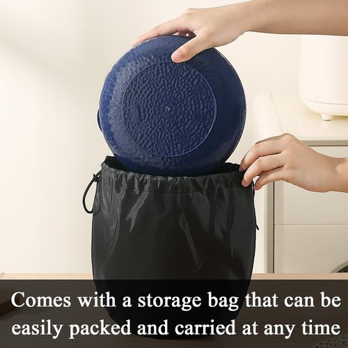 Evanda Camping Mess Kit with Bowl, Plate, Cup, Spoon, Fork, Knife and Carry Bag, Reusable Camping Accessories Essentials Gear Light Weight and Small Space Easy to Carry or Put in Backpack