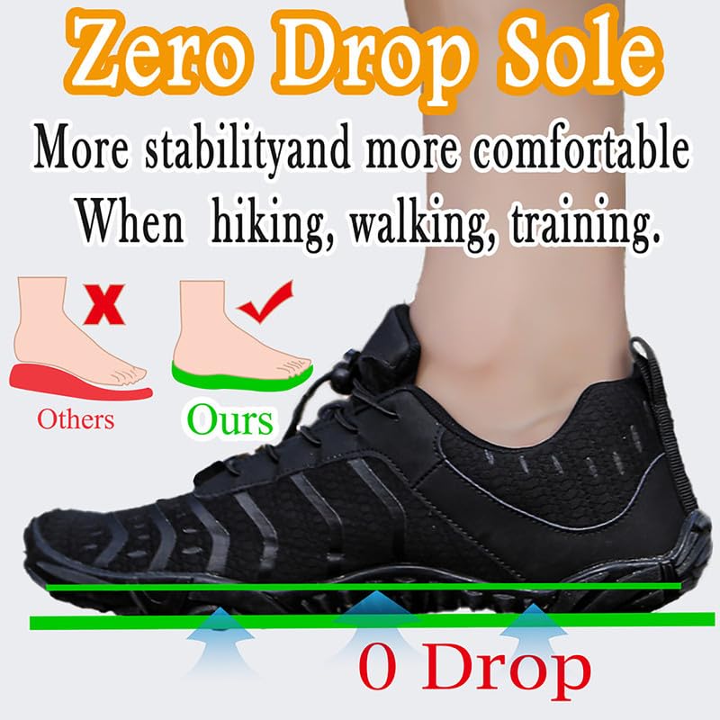 Minimalist Water Shoes for Men Women Wide Toe Box Zero Drop Cross-Trainer Hiking Workout - White, 9 Women / 8 Men