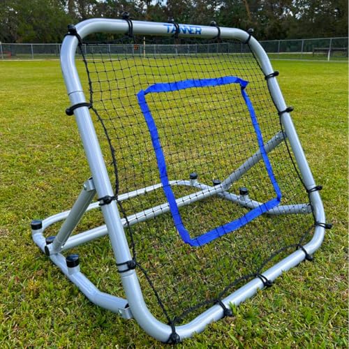 Tanner 3 x 3 Portable Adjustable Rebound Net (Square) for Baseball Softball - Pitching Throwing and Fielding