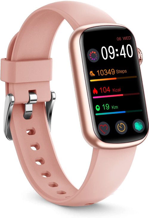 FITVII Slim Fitness Tracker with Blood Oxygen, Blood Pressure, 24/7 Heart Rate and Sleep Tracking, IP68 Waterproof Activity Trackers and Smart Watches with Step Tracker, Pedometer for Women Men