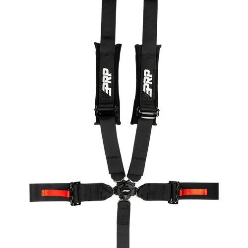 PRP Seats 5 Point Cam-Lock Harness - Quick Release Cam-Lock Harness with EZ Adjusters, Removable Pads, Bolt-In Tabs - for UTV, RZR, CanAm (Black)