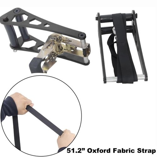 Handheld Bow Press, Archery Compound Bow Press, Aluminum Alloy Bow Press for Compound Bow and Crossbow, Universal Ratchet Type Fine Tuning Tool, 51.2” Strap