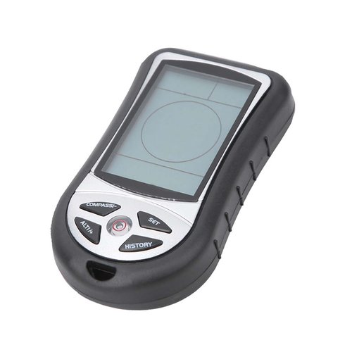 Qiilu Electronic Altitude Meter, 8 in 1 Handheld Altitude Thermometer Electronic Navigation Barometer