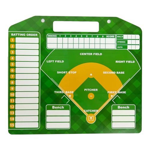 XUZHID Coaching Plate，Baseball Coaching Board Double Sided Baseball Lineups Board Dry Erases Baseball Clipboard Coaching Accessories Enduring