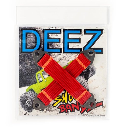DEEZ Shock BANDZ: High-Performance Shock Bands for RC Cars & Vehicles, 2-Pack, RC Shock Absorbers for Crawlers, Improve Climbing & Control (RED - 96MM, METALZ)