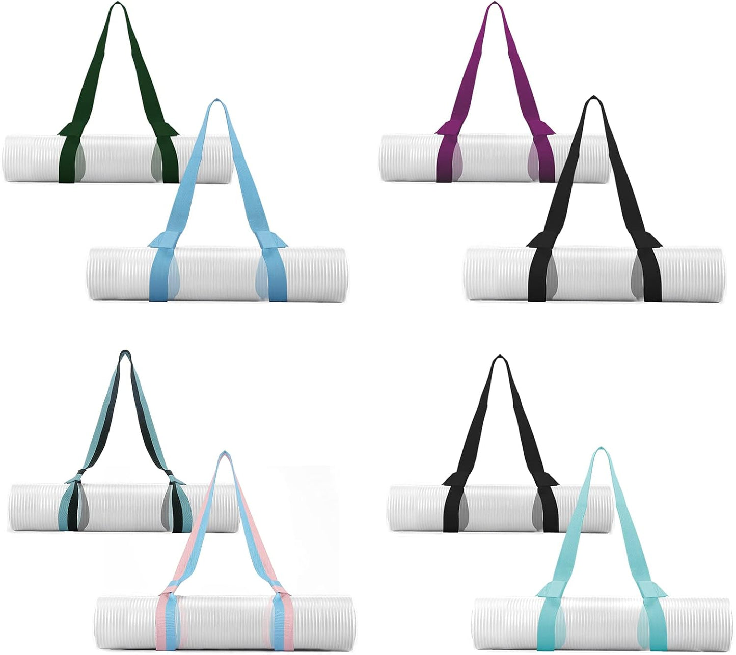2 Packs Yoga Mat Strap for Carrying, Yoga Mat Carrier, Adjustable Yoga Mat Sling for Yoga Mat Exercise Mat