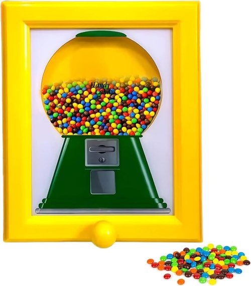 CALVES Handy Candy Frame, Candy Dispenser Picture Frame, Candy Dispenser, Dog & Cat Treats, Hang on Wall, Stand on Table, Birthday & Holiday Gift for Kids/Adults (1PC)
