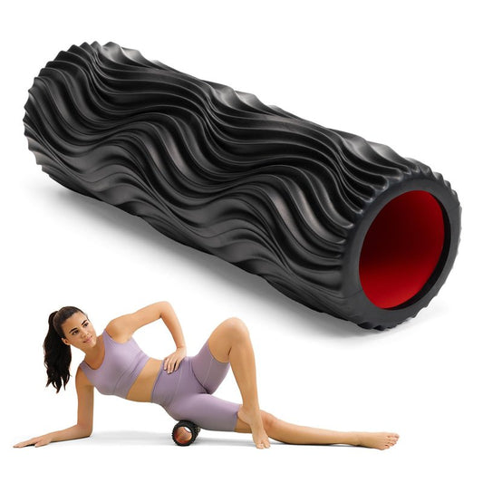 Foam Roller High-Density Exercise Roller, Deep Tissue Muscle Massage, Stretching, Relieves Muscles, Improves Mobility, Fitness Roller for Pilates, Yoga, Ideal for Athletes, Beginners & Recovery