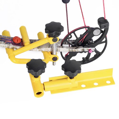 BJLIFE Bow Vise for Compound Bows, Portable Compound Bow Stand, Stainless Steel Bow Vise Archery Bow Maintenance Tool with Screw Holes, Angle Adjustable