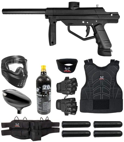 Maddog JT Stealth Semi-Automatic .68 Caliber Protective CO2 Paintball Gun Starter Package - Black