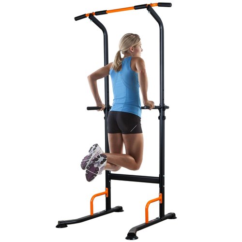 Leikefitness Power Tower Dip Station Pull Up Bar for Home Gym Adjustable Height Strength Training Workout Equipment,Pull Up Bar Station