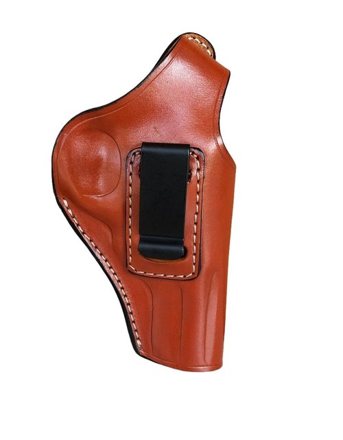 OWB - IWB Leather Holster for Taurus 856 Defender 3" Barrel - Thumb Break - Genuine Leather - Brown or Black (Right Hand, Brown)