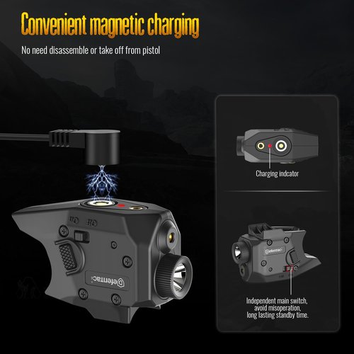 Defentac 600 Lumens Pistol Light Laser Combo is Compatible with KAHR CT9/ CW9/ CM9/ CT40/ CW40/ CM40/ TP9/ P9/ PM9/ TP40/ P40/ PM40 Only