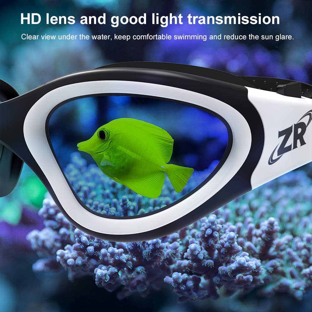 ZIONOR Swim Goggles, Upgraded G1 Polarized Swimming Goggles Anti-fog for Adult Men Women A2 (Polarized + Mirror Silver)